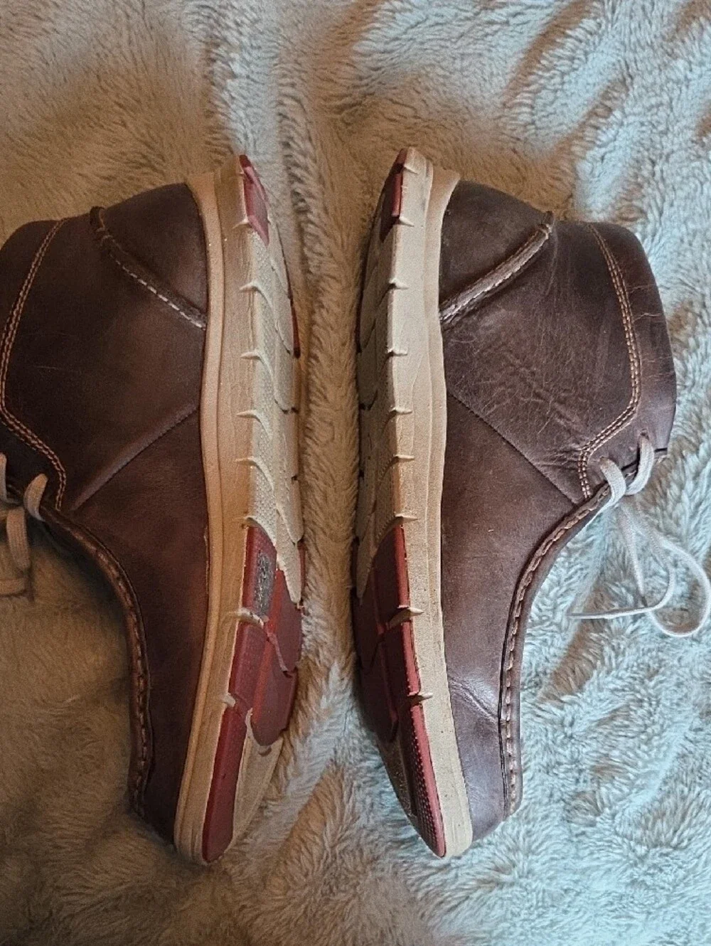 Clarks Men’s Brown Leather Chukka Boat-Style Boots